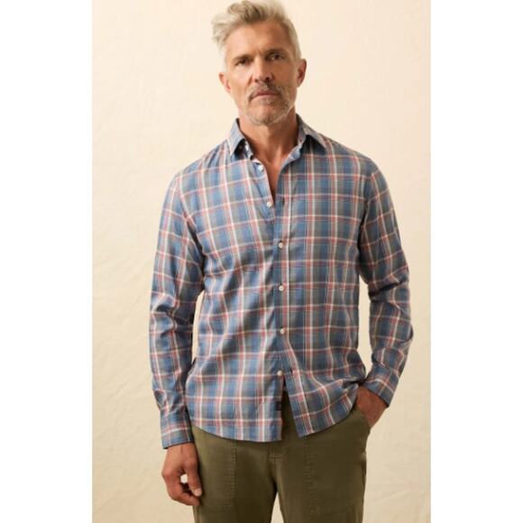 Men's Faherty Movement Brookfield Plaid Shirt, XL $168 - Picture 6 of 7